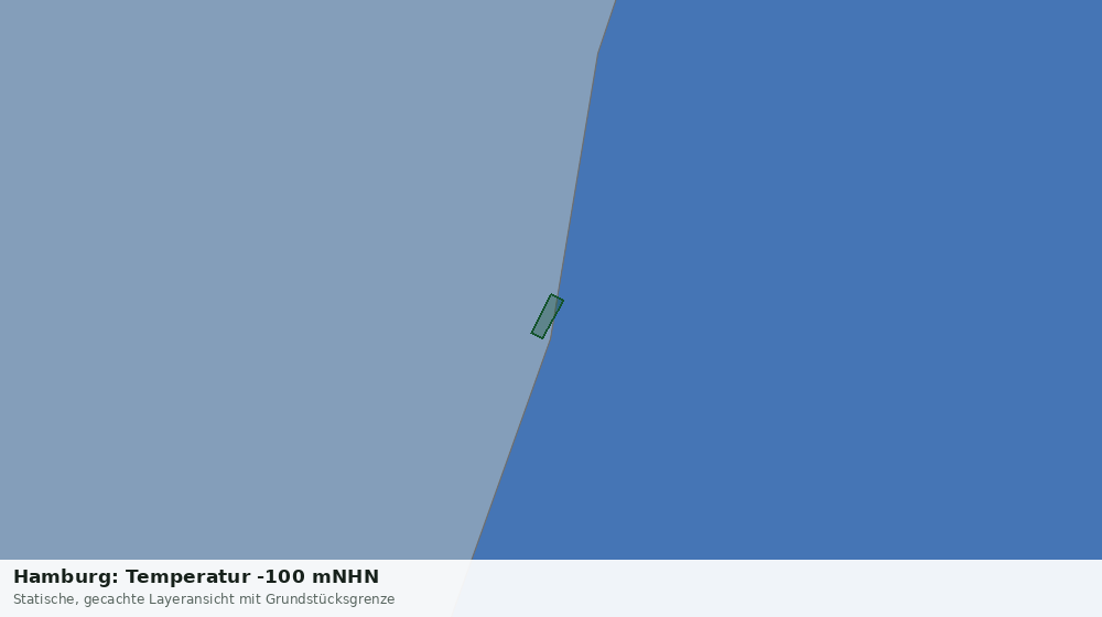 Statische Kartenansicht: Hamburg: Temperatur -100 mNHN