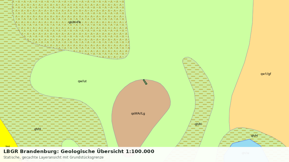 Statische Kartenansicht: LBGR Brandenburg: Geologische Übersicht 1:100.000