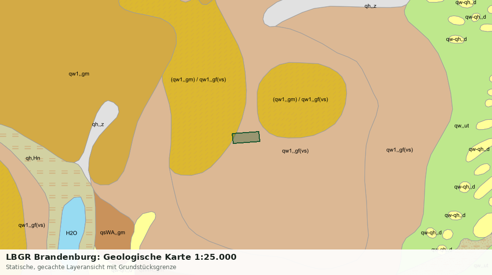 Statische Kartenansicht: LBGR Brandenburg: Geologische Karte 1:25.000