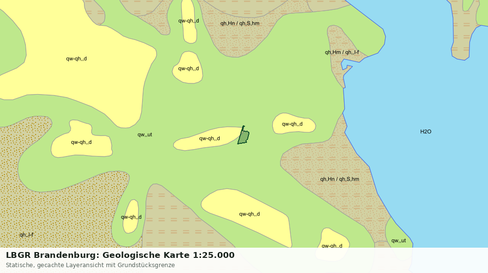 Statische Kartenansicht: LBGR Brandenburg: Geologische Karte 1:25.000