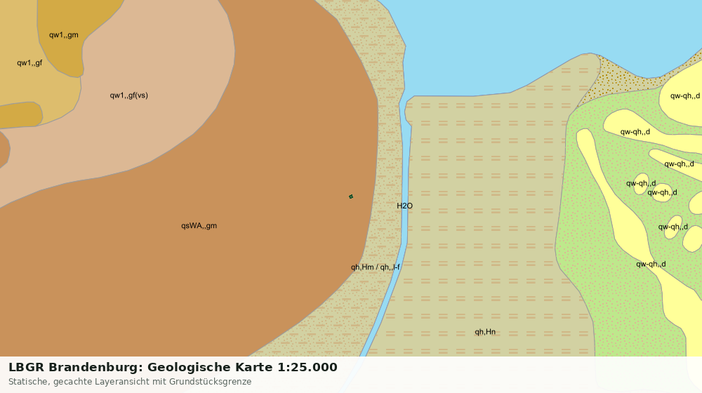 Statische Kartenansicht: LBGR Brandenburg: Geologische Karte 1:25.000