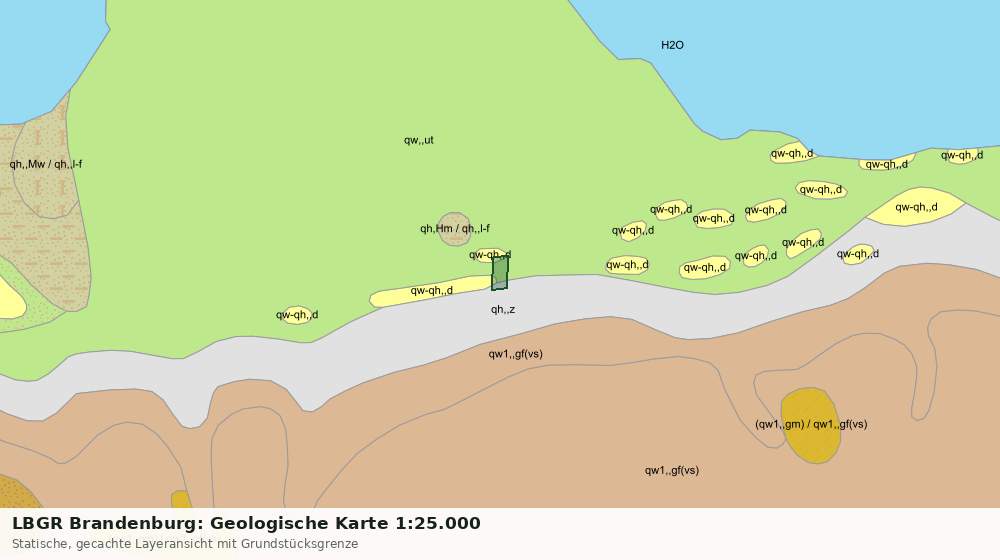Statische Kartenansicht: LBGR Brandenburg: Geologische Karte 1:25.000