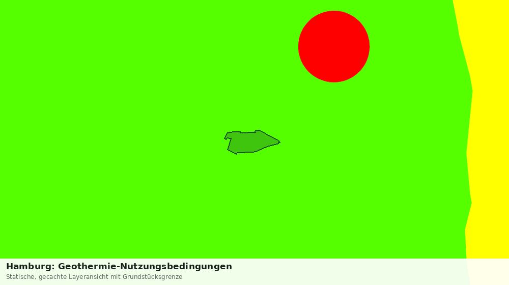 Statische Kartenansicht: Hamburg: Geothermie-Nutzungsbedingungen
