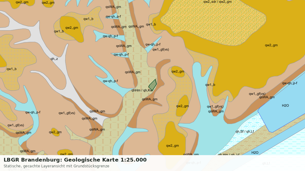 Statische Kartenansicht: LBGR Brandenburg: Geologische Karte 1:25.000
