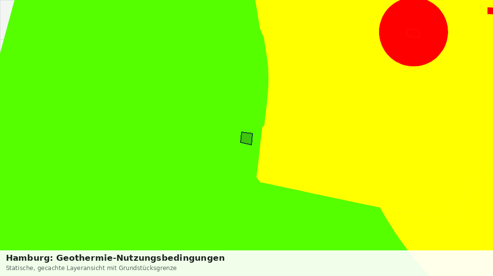 Statische Kartenansicht: Hamburg: Geothermie-Nutzungsbedingungen