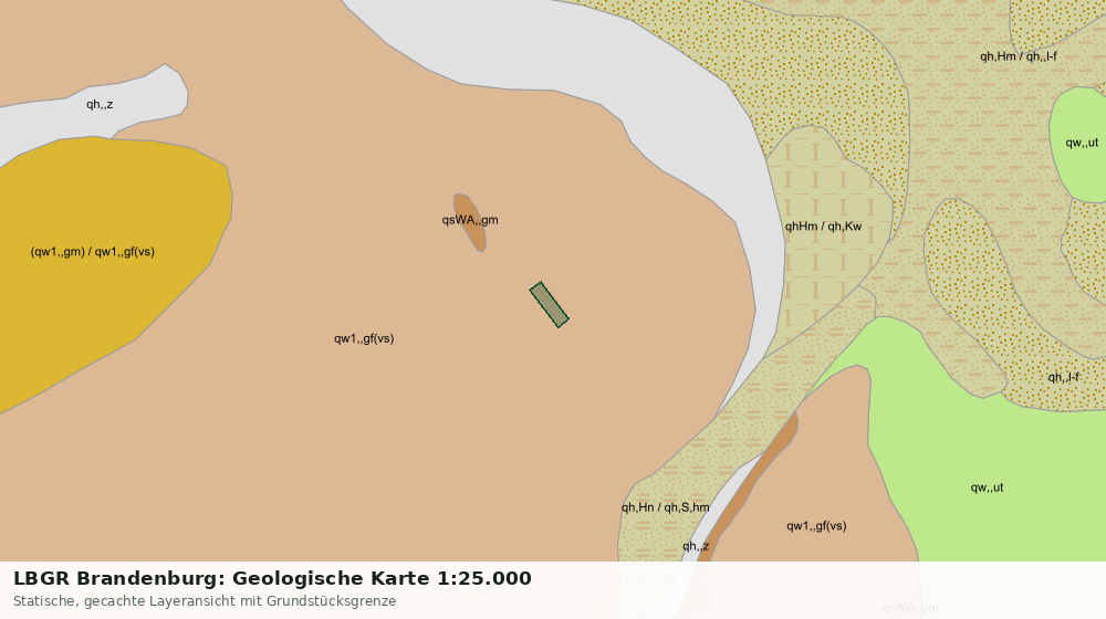 Statische Kartenansicht: LBGR Brandenburg: Geologische Karte 1:25.000