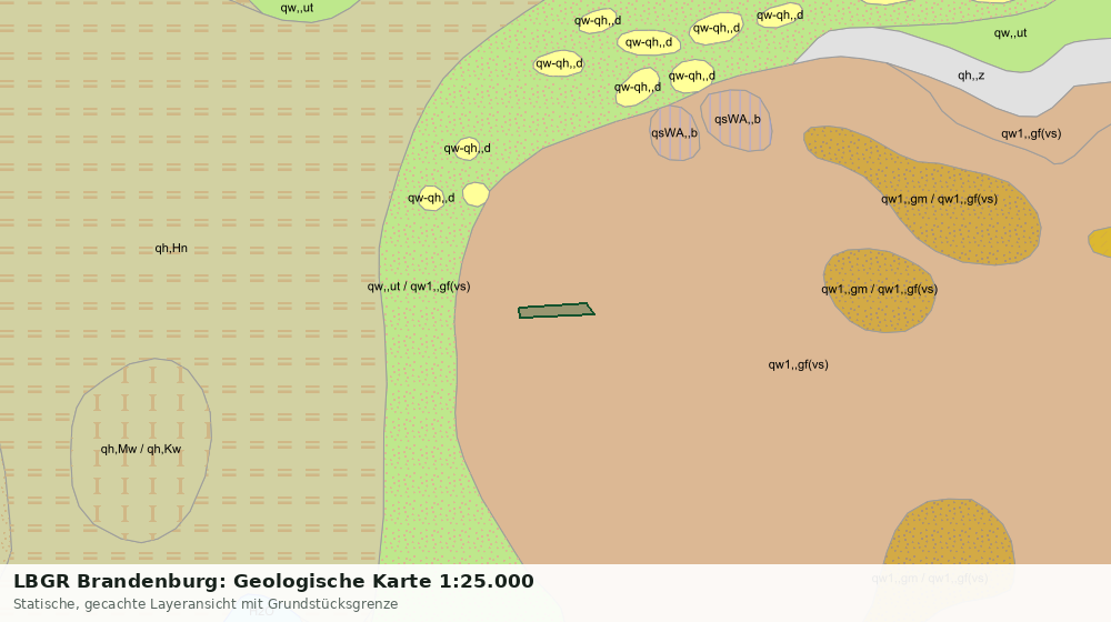 Statische Kartenansicht: LBGR Brandenburg: Geologische Karte 1:25.000