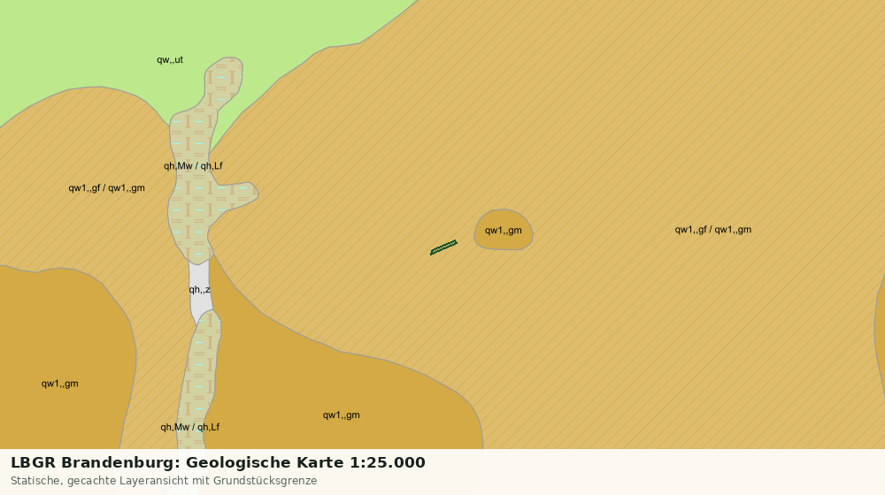 Statische Kartenansicht: LBGR Brandenburg: Geologische Karte 1:25.000