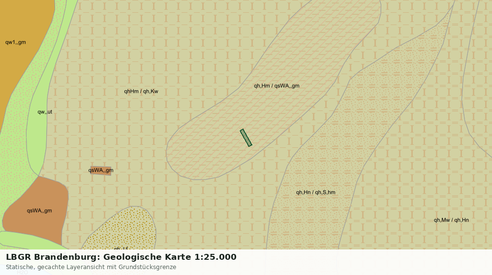 Statische Kartenansicht: LBGR Brandenburg: Geologische Karte 1:25.000