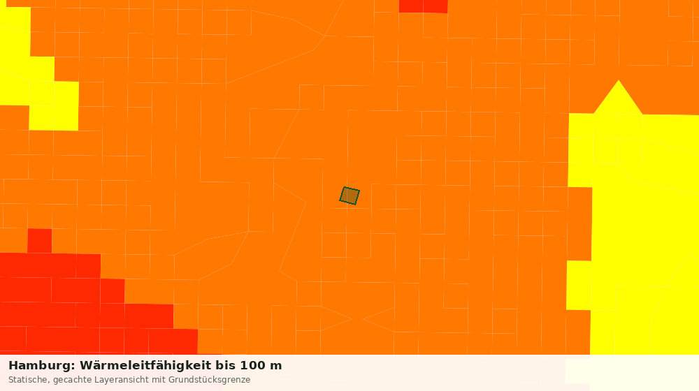 Statische Kartenansicht: Hamburg: Wärmeleitfähigkeit bis 100 m