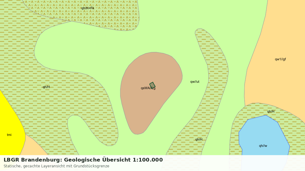Statische Kartenansicht: LBGR Brandenburg: Geologische Übersicht 1:100.000