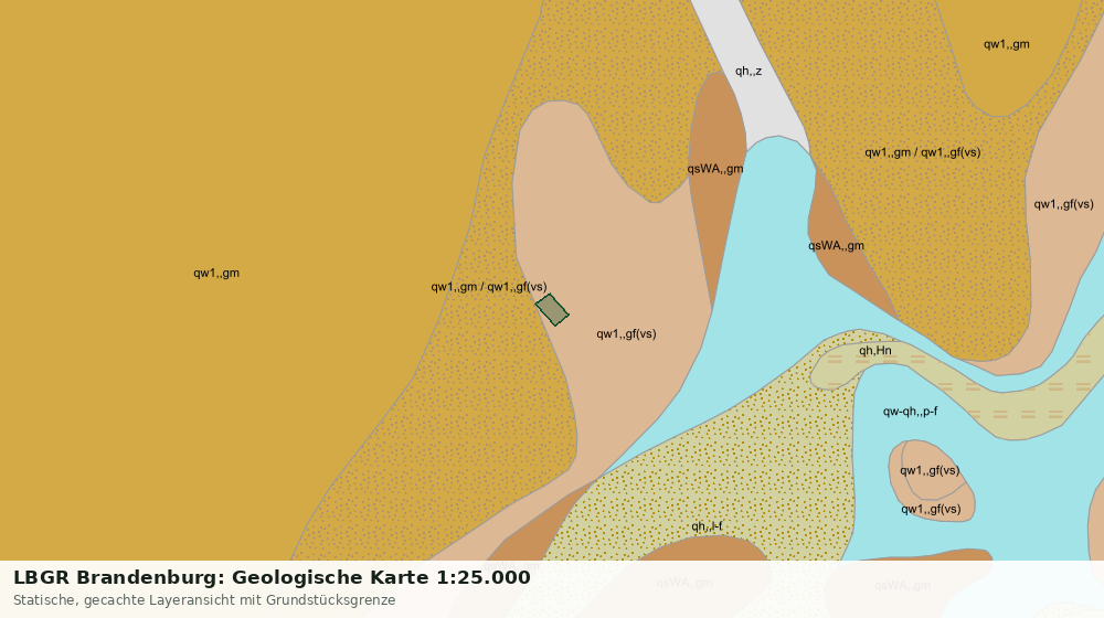 Statische Kartenansicht: LBGR Brandenburg: Geologische Karte 1:25.000