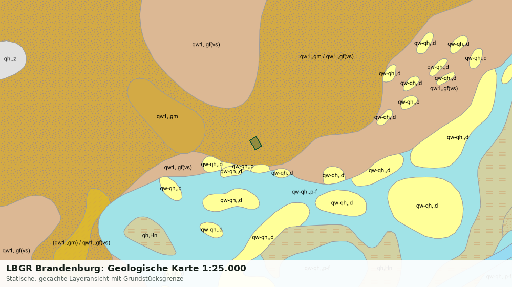 Statische Kartenansicht: LBGR Brandenburg: Geologische Karte 1:25.000