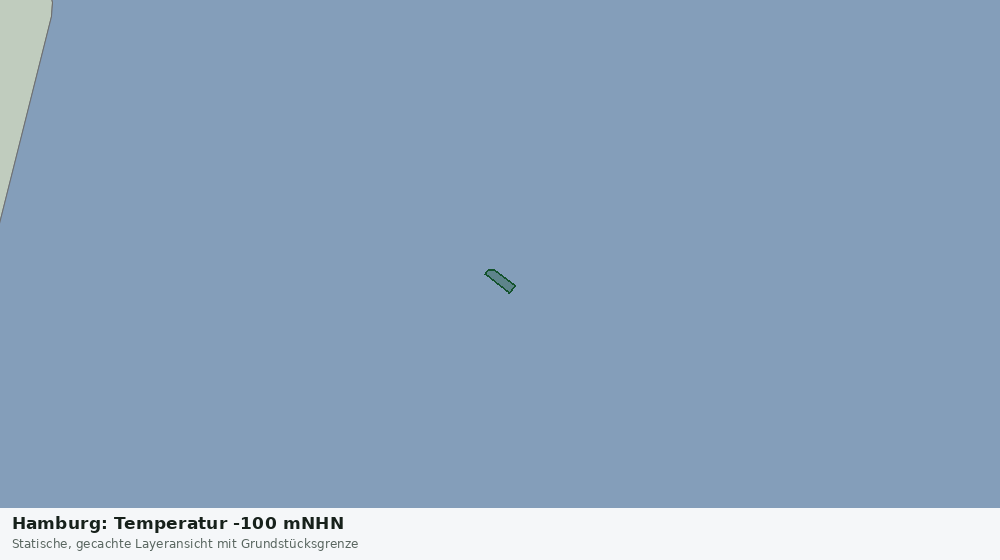 Statische Kartenansicht: Hamburg: Temperatur -100 mNHN