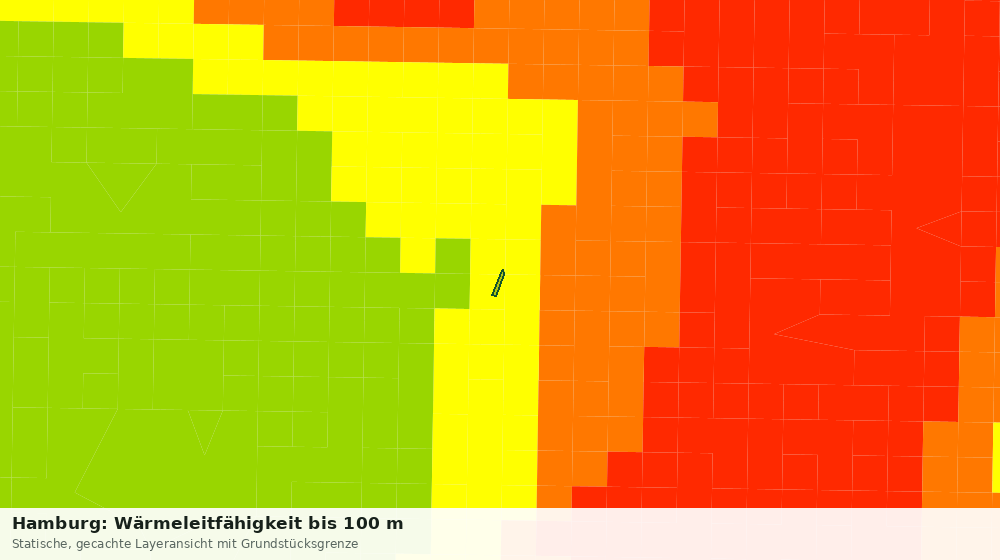 Statische Kartenansicht: Hamburg: Wärmeleitfähigkeit bis 100 m
