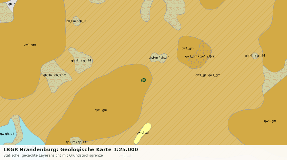 Statische Kartenansicht: LBGR Brandenburg: Geologische Karte 1:25.000