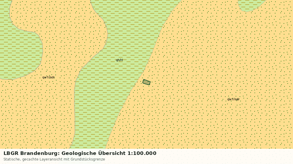 Statische Kartenansicht: LBGR Brandenburg: Geologische Übersicht 1:100.000