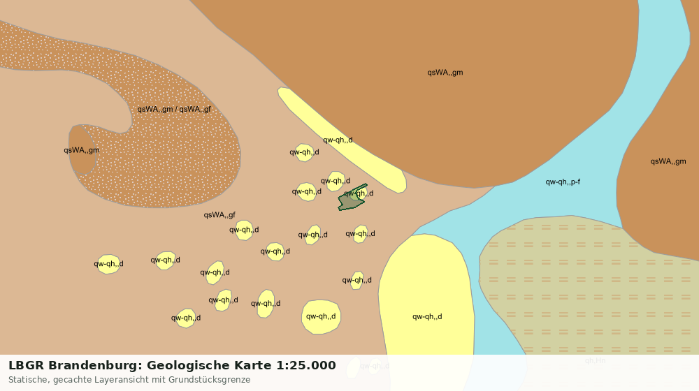 Statische Kartenansicht: LBGR Brandenburg: Geologische Karte 1:25.000