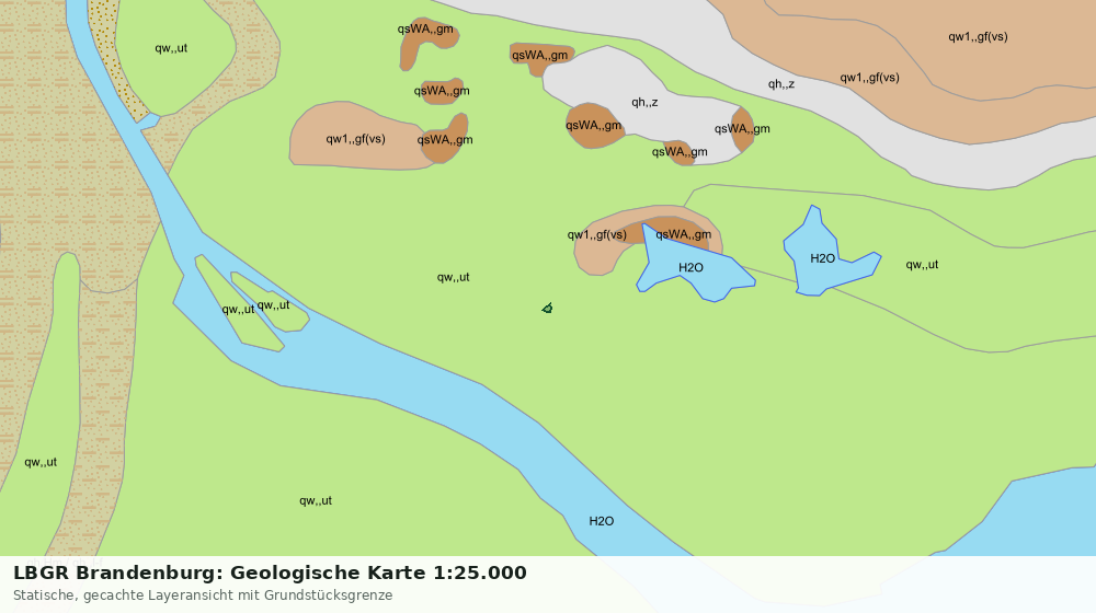 Statische Kartenansicht: LBGR Brandenburg: Geologische Karte 1:25.000