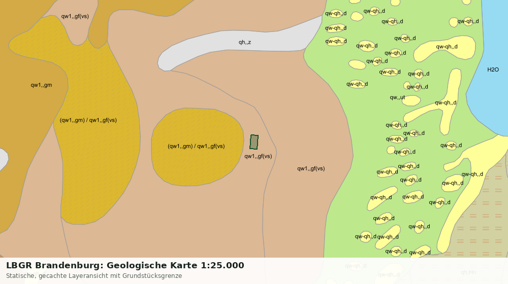 Statische Kartenansicht: LBGR Brandenburg: Geologische Karte 1:25.000