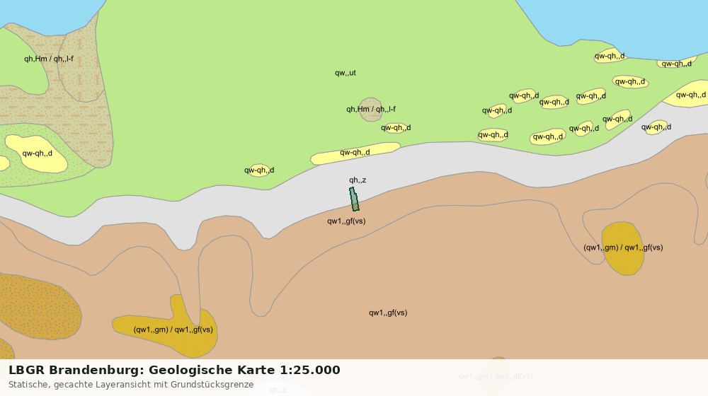 Statische Kartenansicht: LBGR Brandenburg: Geologische Karte 1:25.000