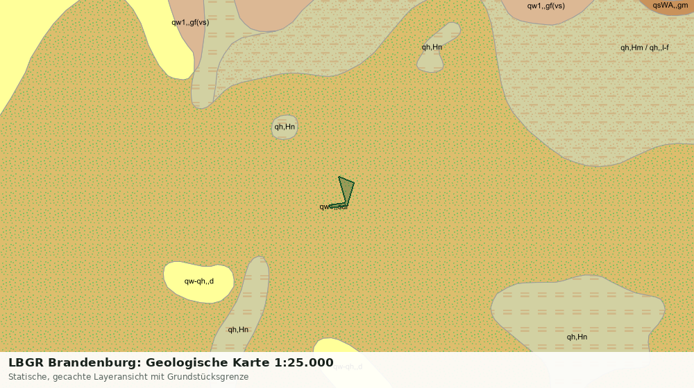 Statische Kartenansicht: LBGR Brandenburg: Geologische Karte 1:25.000