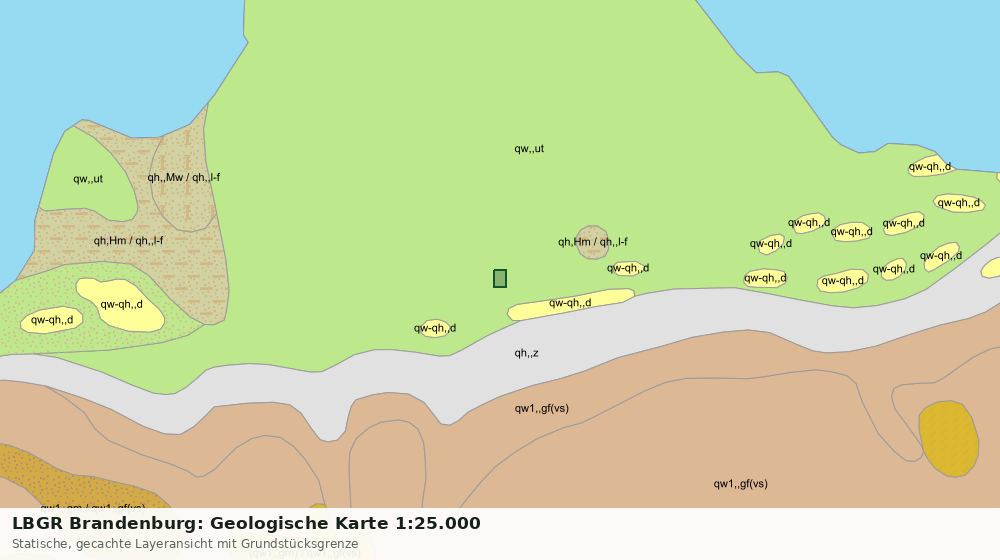 Statische Kartenansicht: LBGR Brandenburg: Geologische Karte 1:25.000