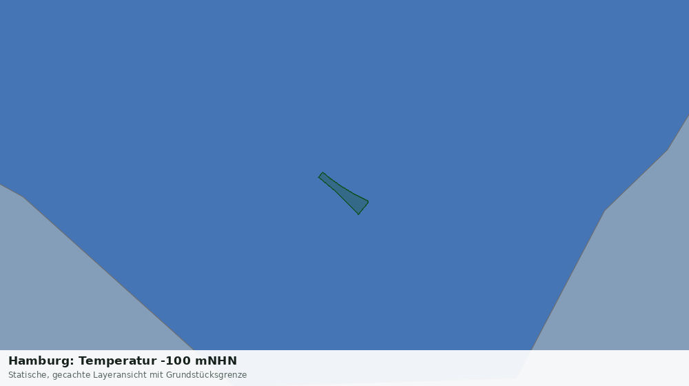 Statische Kartenansicht: Hamburg: Temperatur -100 mNHN