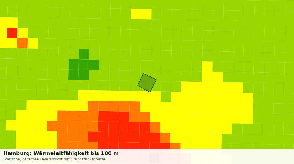 Statische Kartenansicht: Hamburg: Wärmeleitfähigkeit bis 100 m