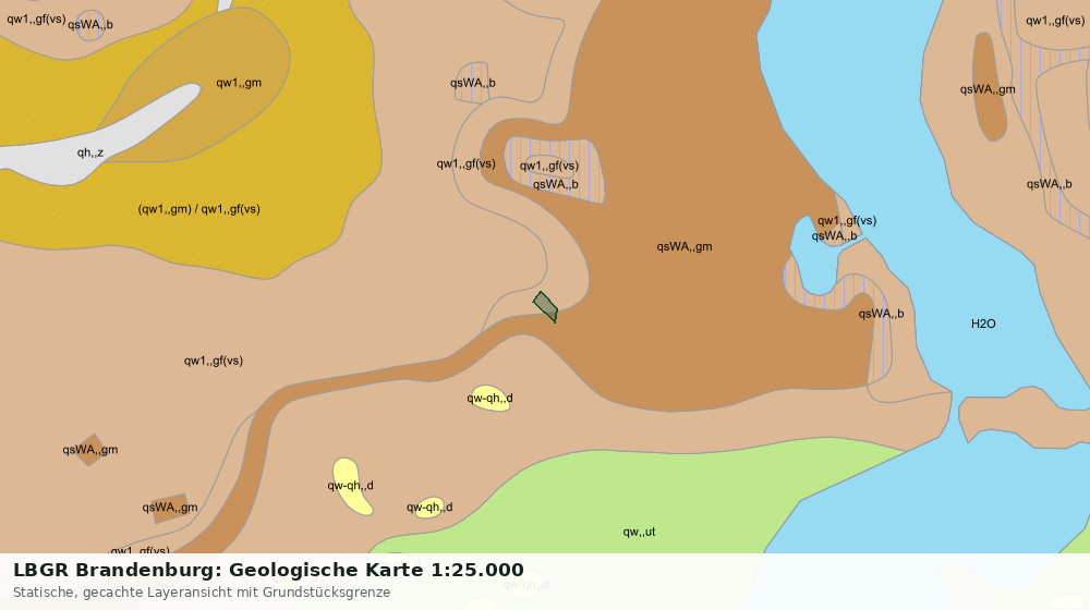 Statische Kartenansicht: LBGR Brandenburg: Geologische Karte 1:25.000