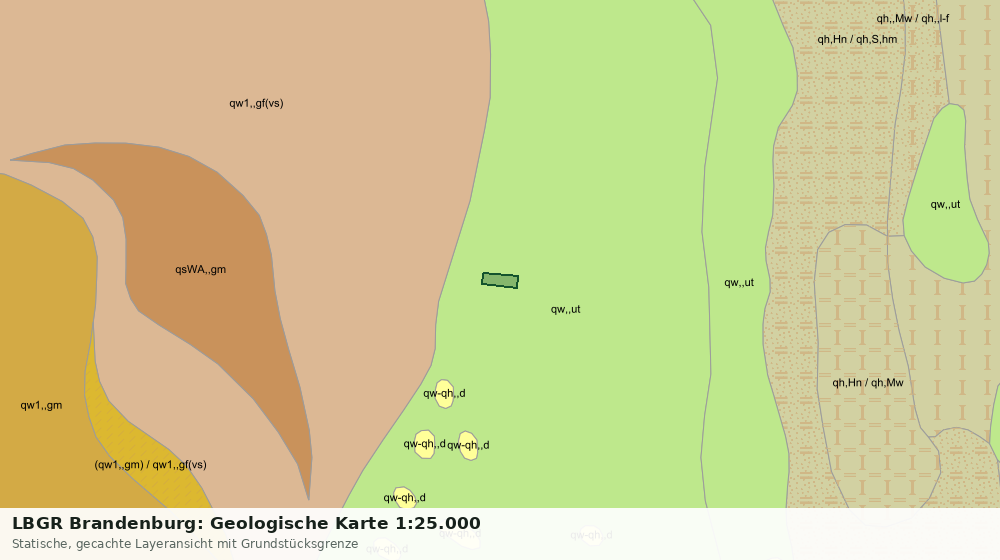 Statische Kartenansicht: LBGR Brandenburg: Geologische Karte 1:25.000