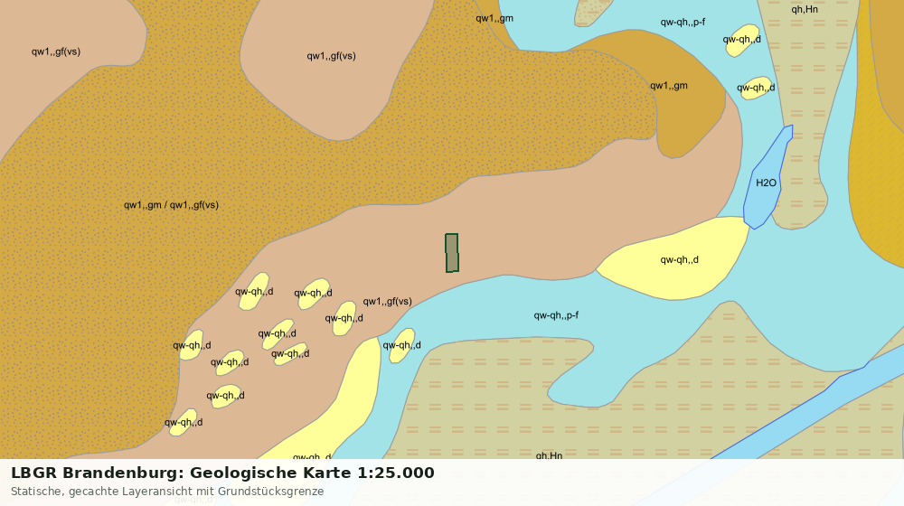Statische Kartenansicht: LBGR Brandenburg: Geologische Karte 1:25.000