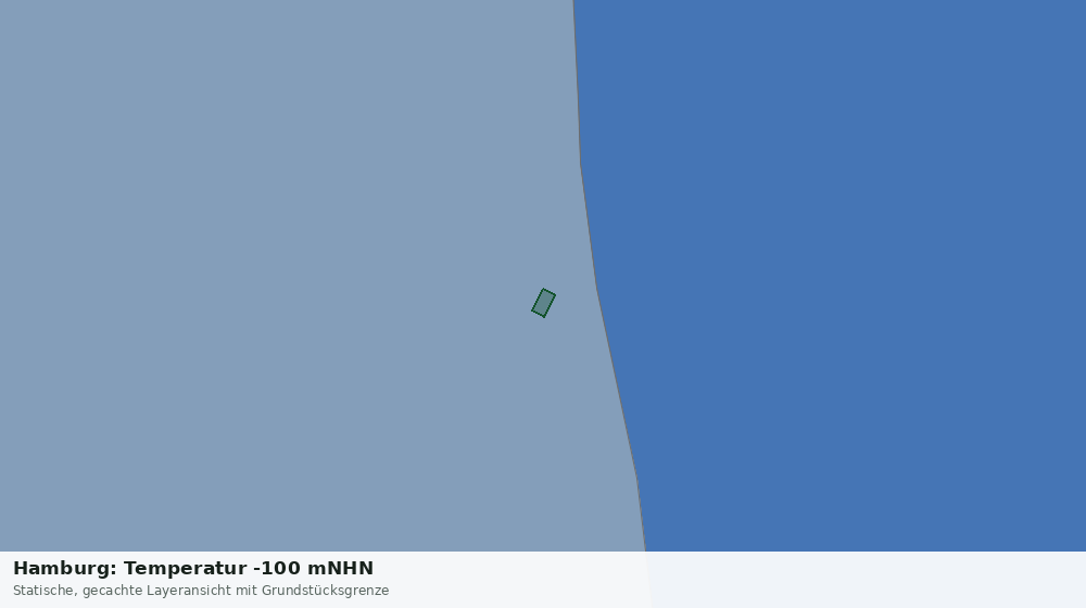Statische Kartenansicht: Hamburg: Temperatur -100 mNHN