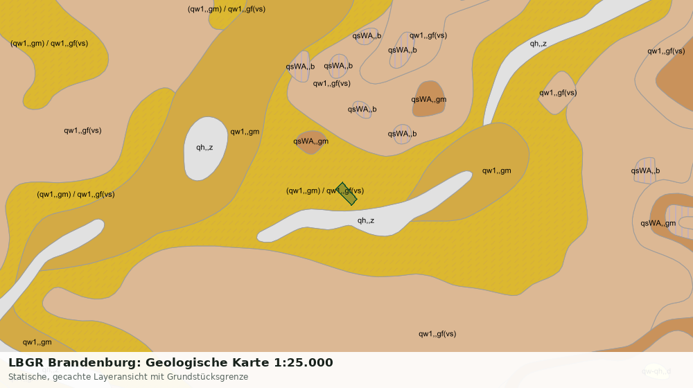 Statische Kartenansicht: LBGR Brandenburg: Geologische Karte 1:25.000