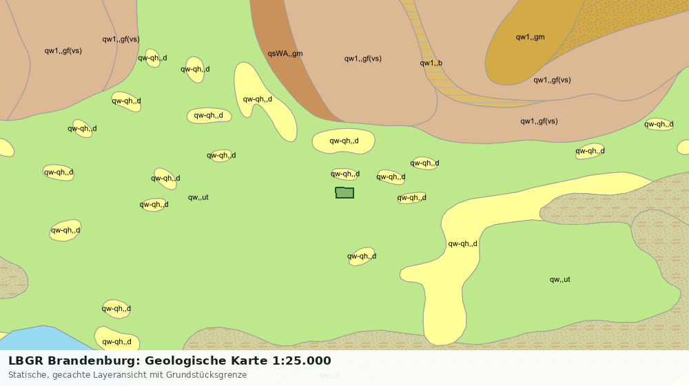 Statische Kartenansicht: LBGR Brandenburg: Geologische Karte 1:25.000