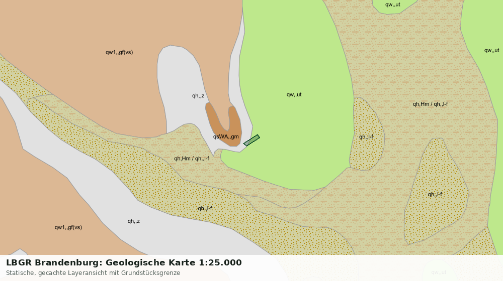 Statische Kartenansicht: LBGR Brandenburg: Geologische Karte 1:25.000