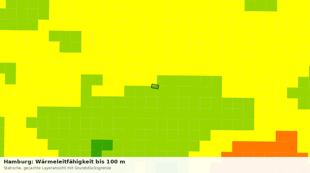 Statische Kartenansicht: Hamburg: Wärmeleitfähigkeit bis 100 m