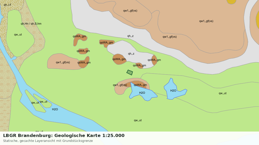 Statische Kartenansicht: LBGR Brandenburg: Geologische Karte 1:25.000