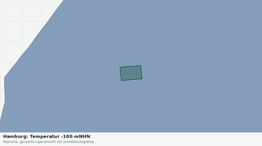 Statische Kartenansicht: Hamburg: Temperatur -100 mNHN