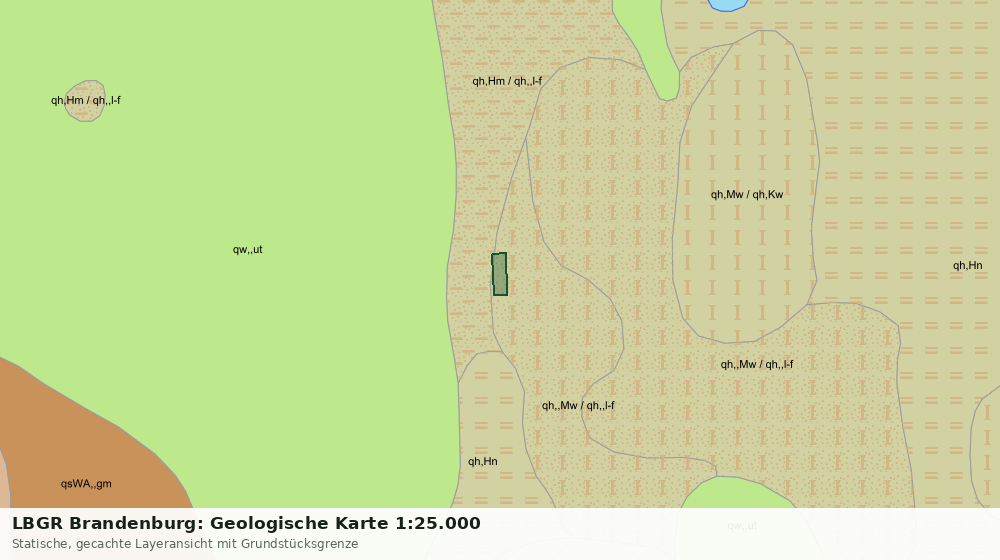 Statische Kartenansicht: LBGR Brandenburg: Geologische Karte 1:25.000