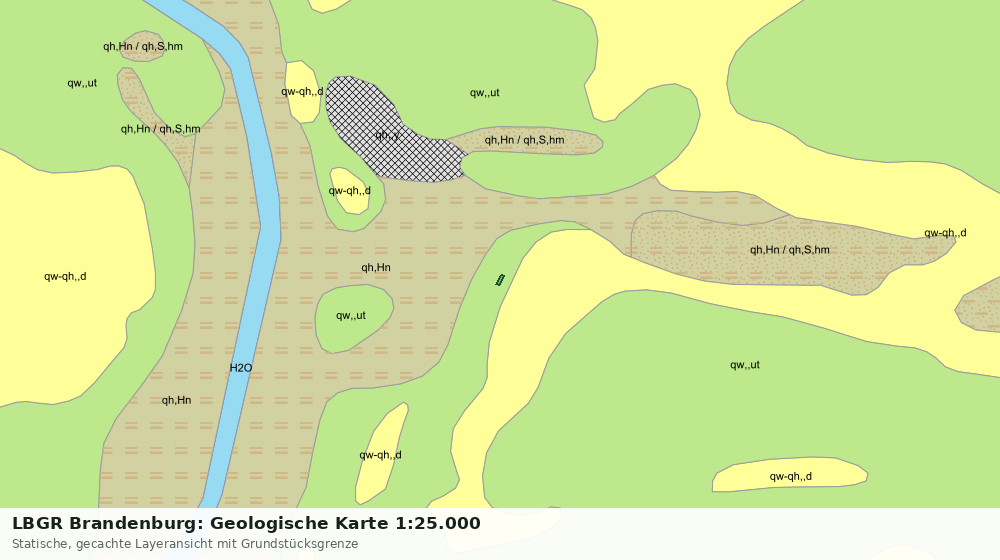 Statische Kartenansicht: LBGR Brandenburg: Geologische Karte 1:25.000