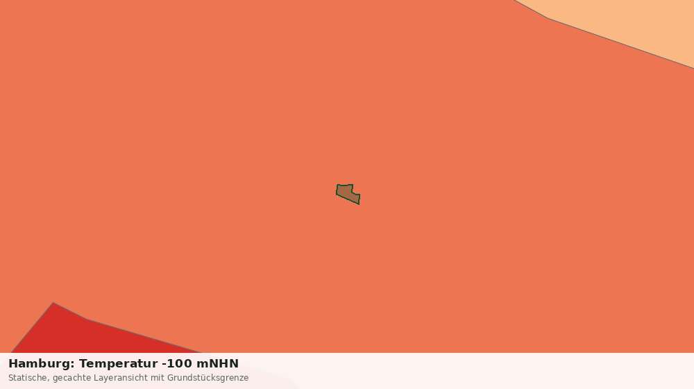 Statische Kartenansicht: Hamburg: Temperatur -100 mNHN