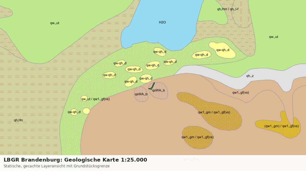 Statische Kartenansicht: LBGR Brandenburg: Geologische Karte 1:25.000