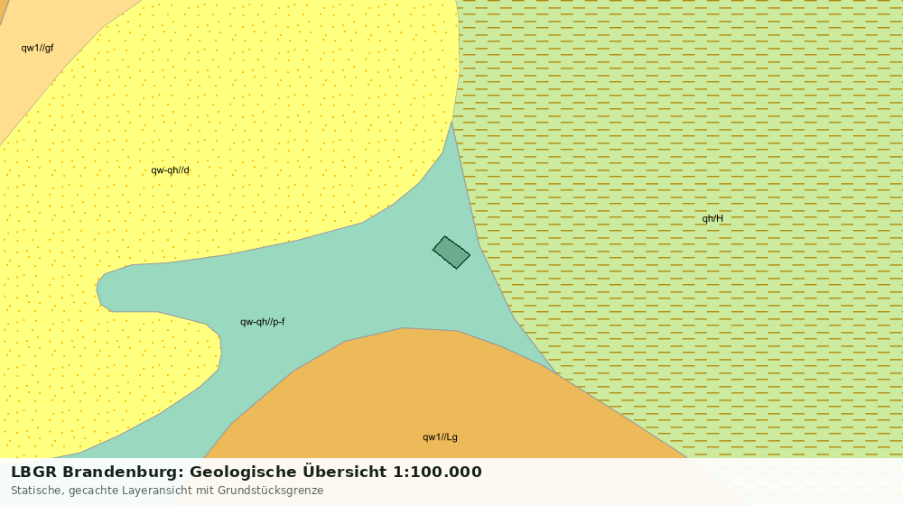 Statische Kartenansicht: LBGR Brandenburg: Geologische Übersicht 1:100.000