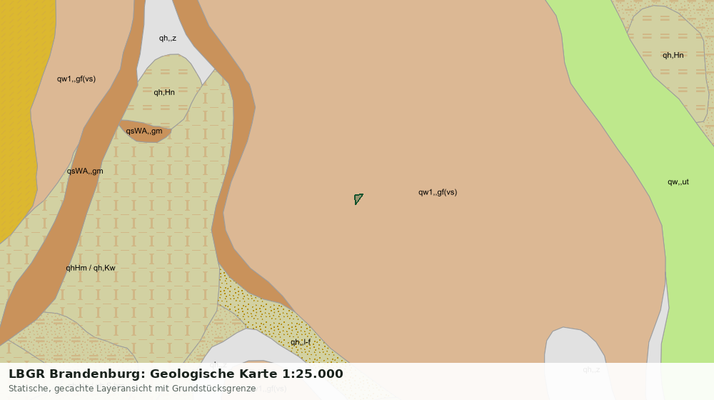 Statische Kartenansicht: LBGR Brandenburg: Geologische Karte 1:25.000