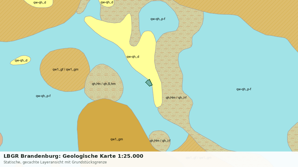 Statische Kartenansicht: LBGR Brandenburg: Geologische Karte 1:25.000
