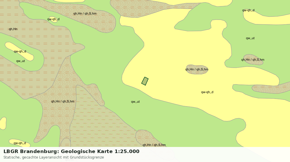 Statische Kartenansicht: LBGR Brandenburg: Geologische Karte 1:25.000
