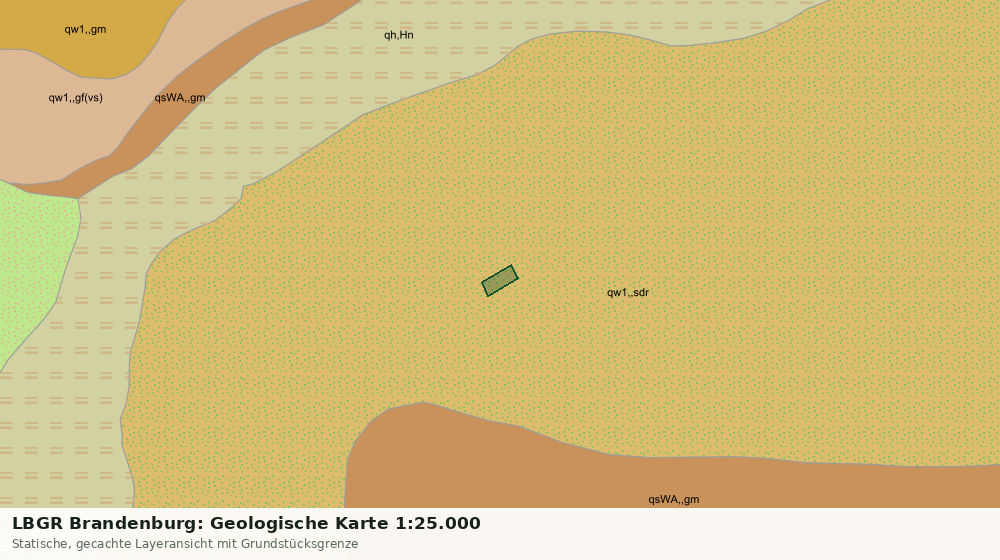 Statische Kartenansicht: LBGR Brandenburg: Geologische Karte 1:25.000