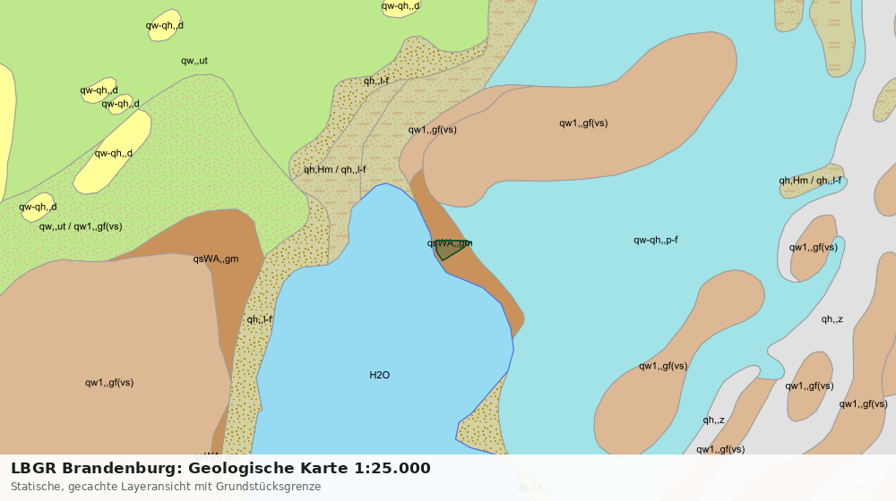 Statische Kartenansicht: LBGR Brandenburg: Geologische Karte 1:25.000