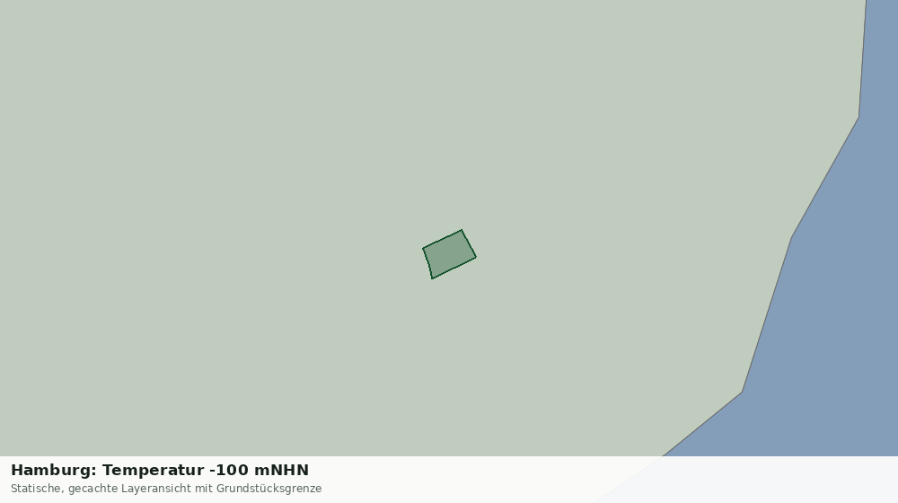 Statische Kartenansicht: Hamburg: Temperatur -100 mNHN